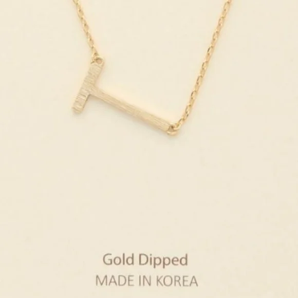 K23 INITIAL NECKLACES Gold Dipped, Brass 17" + 2" extension - Picture 9 of 11